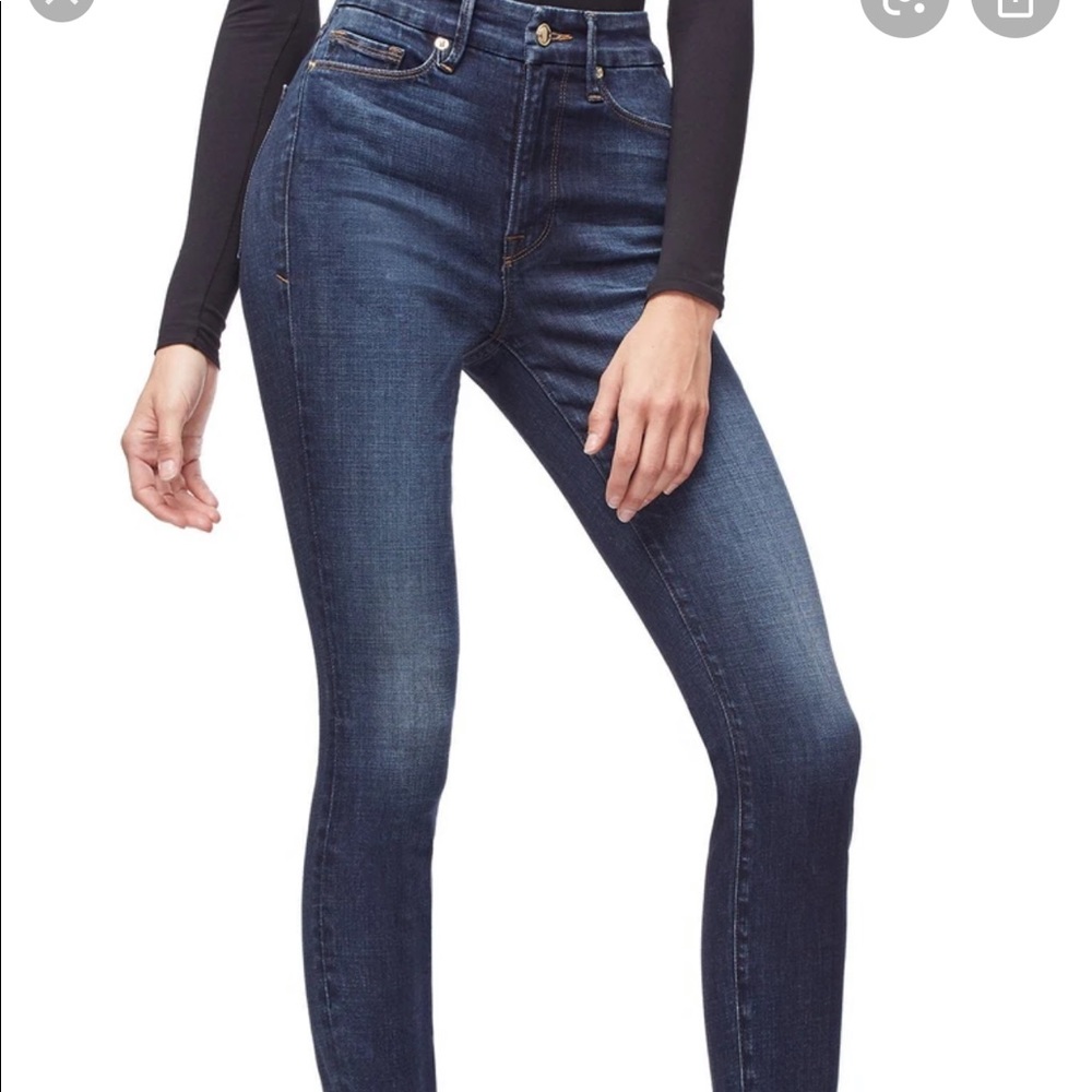 Good American Women's Skinny Jeans - Dark Blue